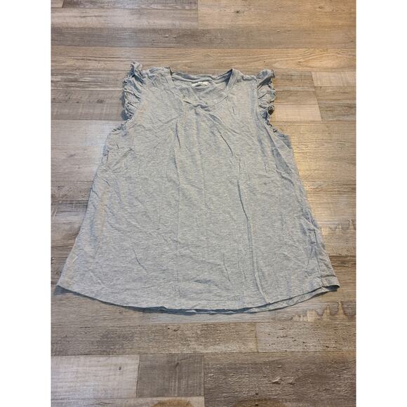 Maurices large women's gray ruffle tank top - Picture 1 of 8